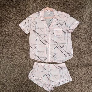 Victoria’s Secret Light Pink Short Sleeve Pajama Set